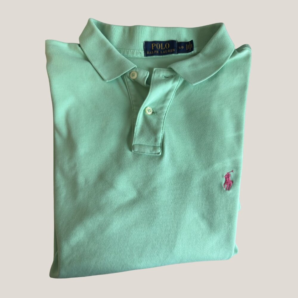Polo Ralph Lauren Mint Green Piqué Polo Shirt, Youth Large